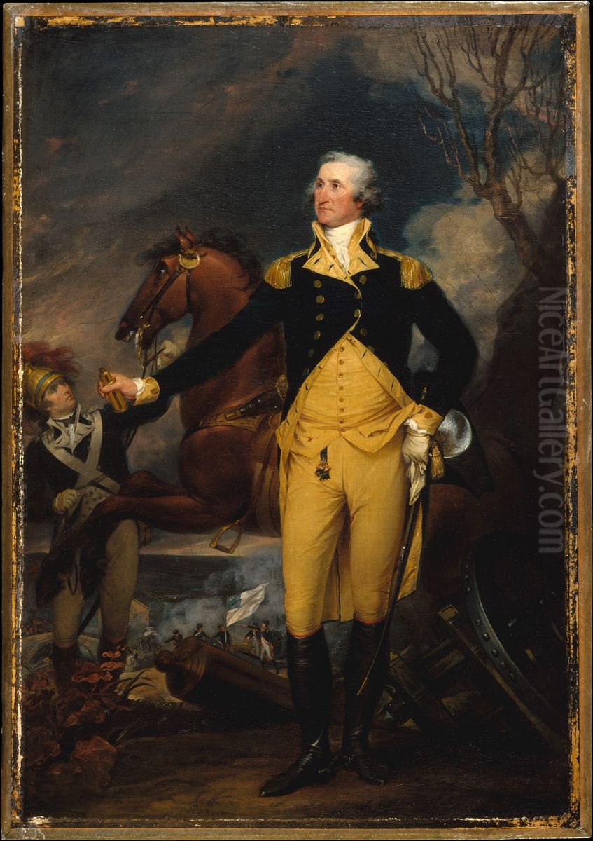 George Washington before the Battle of Trenton Oil Painting by John Trumbull