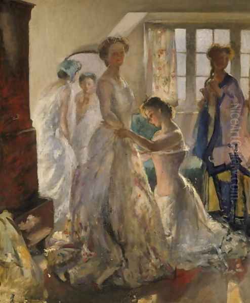 Matinee Rehersal, c.1900 Oil Painting by Henry Tonks