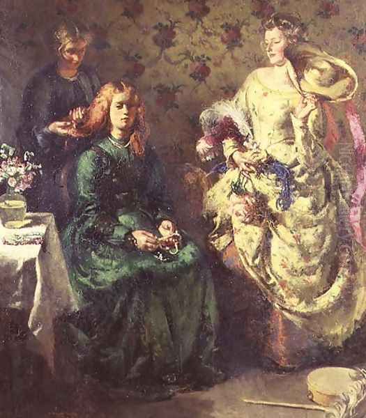 Rustic Pageantry, c.1908 Oil Painting by Henry Tonks