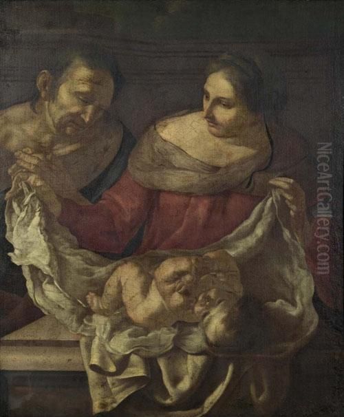 Madonna And Child. Oil Painting by Aubin Vouet