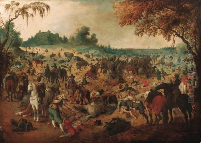 Dopo La Battaglia Oil Painting by Sebastien Vrancx