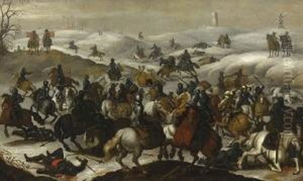 Die Schlacht Des
 Leckerbeetje. Oil Painting by Sebastien Vrancx