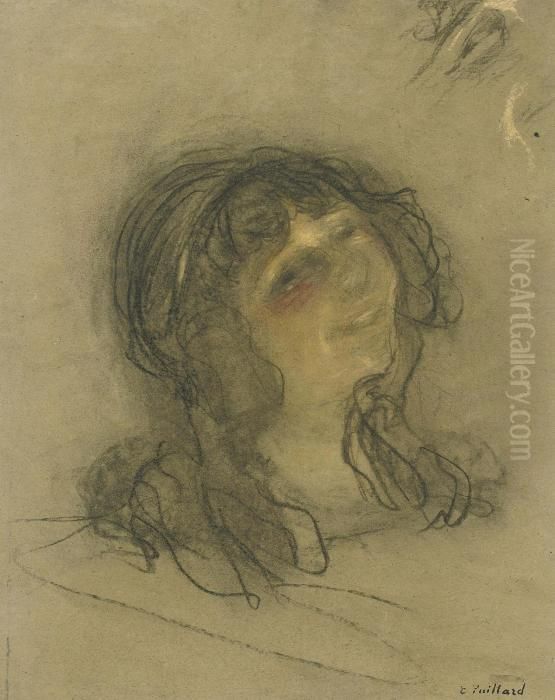 Etude Pour Angelique Oil Painting by Jean-Edouard Vuillard