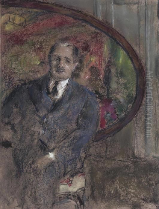 Georges Benard Devant Le Grand Teddy Oil Painting by Jean-Edouard Vuillard