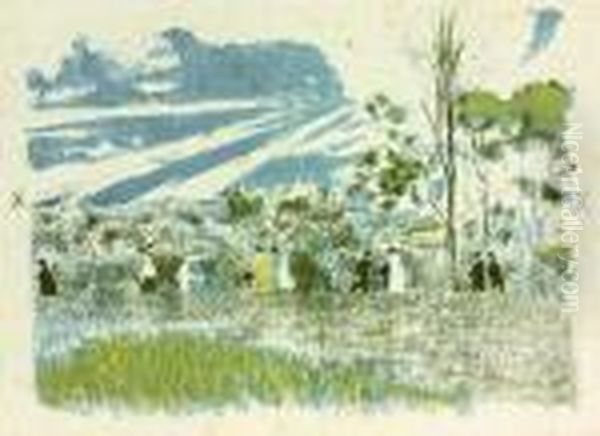 A Travers Champs Oil Painting by Jean-Edouard Vuillard