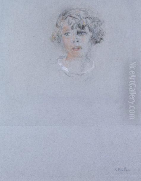 Tete De Jeune Fille Oil Painting by Jean-Edouard Vuillard