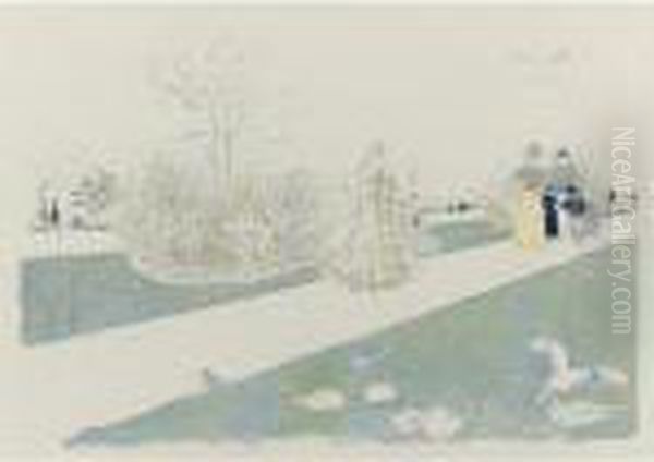 Le Jardin De Tuileries Oil Painting by Jean-Edouard Vuillard