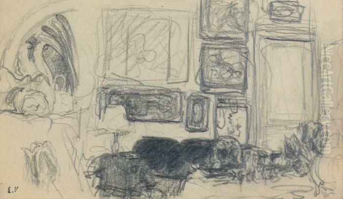 Interieur De Salon Oil Painting by Jean-Edouard Vuillard