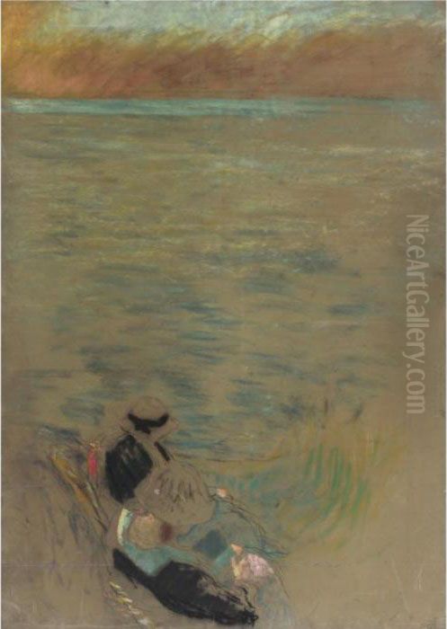 Femmes Au Bord De La Mer Oil Painting by Jean-Edouard Vuillard