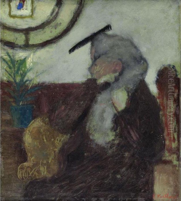 Property From A Private French Collection
 

 
 
 

 
 Le Peigne (recto)etude De Femme (verso) Oil Painting by Jean-Edouard Vuillard