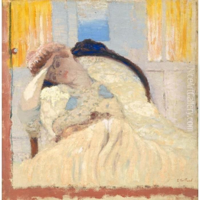 Misia Assise Dans Une Bergere, Dit Nonchaloir Oil Painting by Jean-Edouard Vuillard