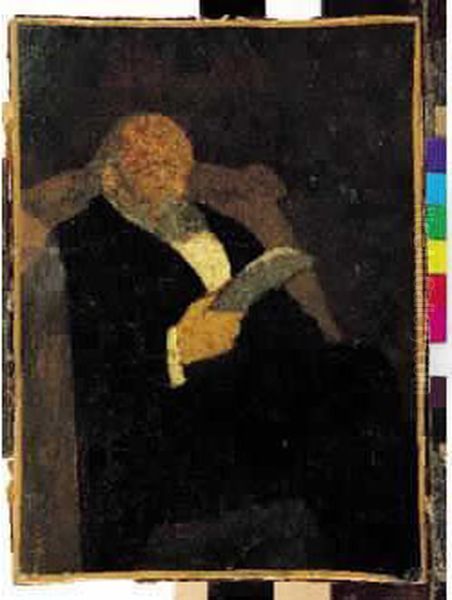 Le Pere De Ker Xavier Roussel,1890 Oil Painting by Jean-Edouard Vuillard