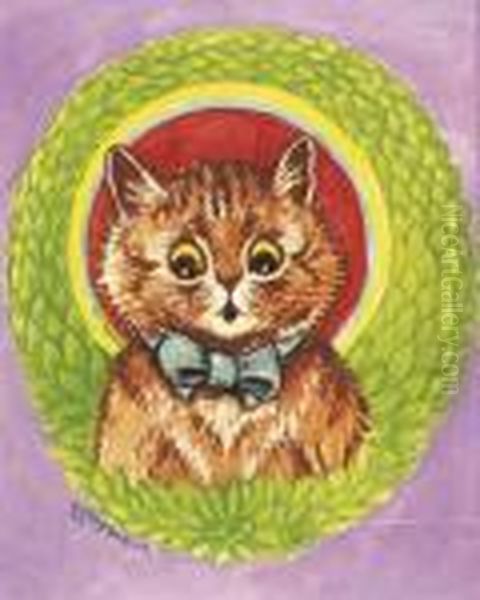 The Psychedelic Kitten Oil Painting by Louis Wain