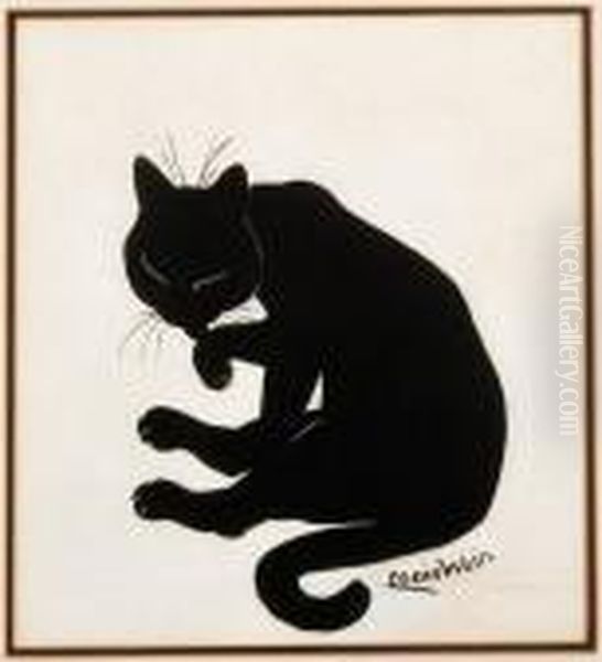 Cat Oil Painting by Louis Wain