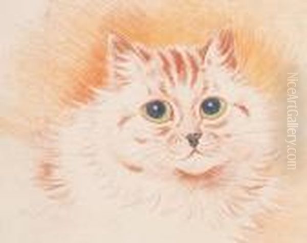 In The Pink Oil Painting by Louis Wain