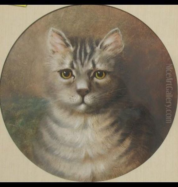 Portrait Of A Cat Oil Painting by Louis Wain