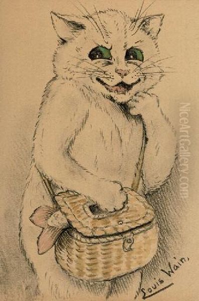 The Poacher Oil Painting by Louis Wain