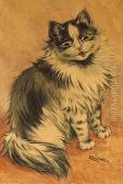 The Cat Who Got The Cream Oil Painting by Louis Wain