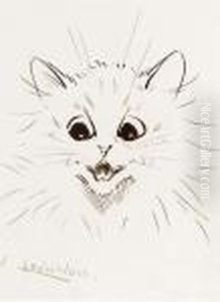 Surprise! Oil Painting by Louis Wain