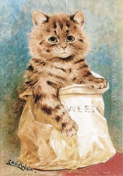 Sweets Oil Painting by Louis Wain