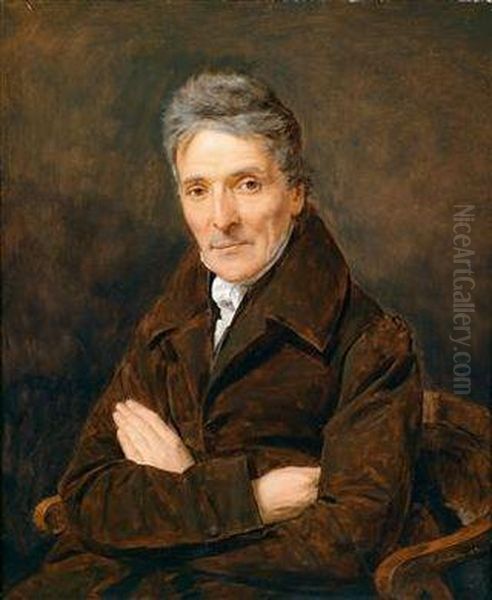 Bildnis Des Ministerialbeamten Josef Mayerhofer Oil Painting by Ferdinand Georg Waldmuller