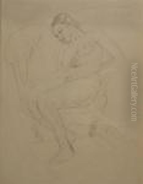 Female Nude Oil Painting by Ethel, Dame Walker