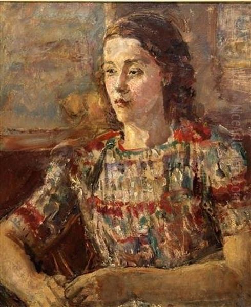 Portrait Of A Young Girl Oil Painting by Ethel, Dame Walker