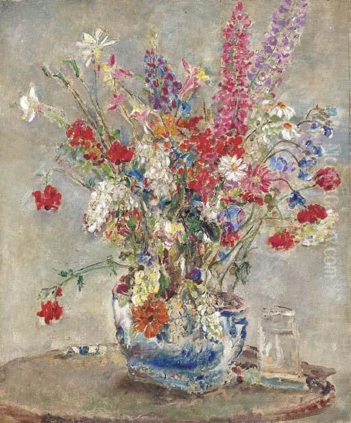 Summer Flowers Oil Painting by Ethel, Dame Walker
