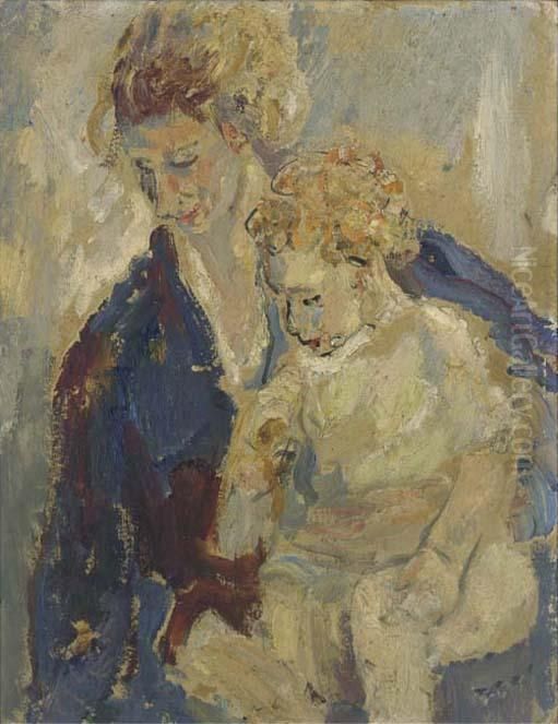 Mother And Child Oil Painting by Ethel, Dame Walker
