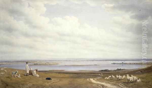 Portsmouth Harbour from Portsdown Hill Oil Painting by William Turner