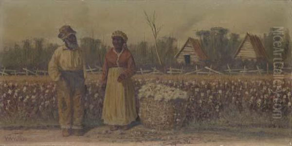 Cotton Pickers Oil Painting by William Aiken Walker