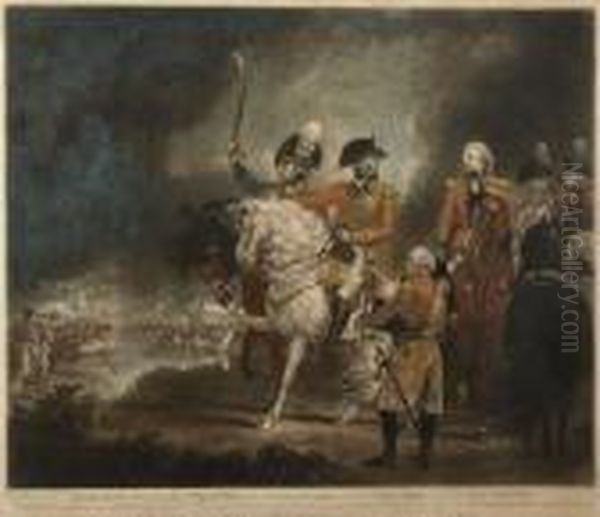 His Majesty Reviewing The Third Or Prince Of
Wales's Regiment Of Dragoon Guards Oil Painting by James Ward