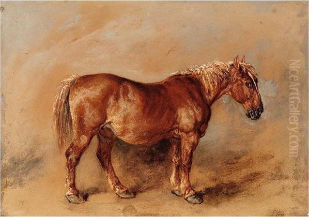 A Suffolk Punch Oil Painting by James Ward