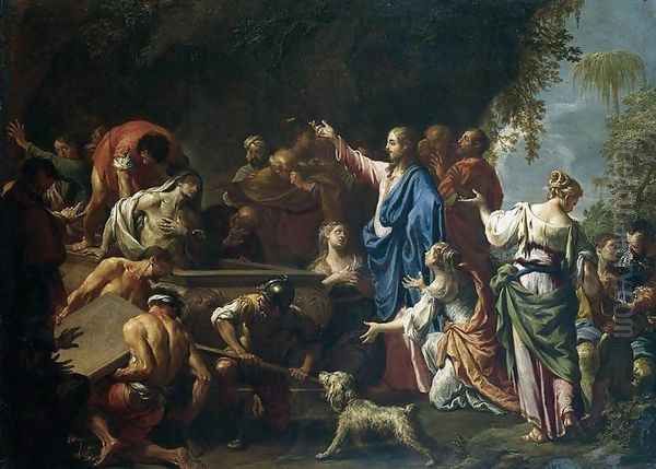 The Raising of Lazarus Oil Painting by Francesco Trevisani