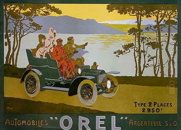 Advertisement for Orel motor cars Oil Painting by Walter Thor