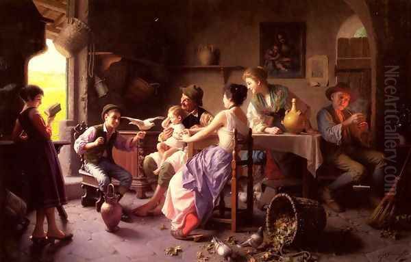 Admist The Florentine Hills Oil Painting by Giovanni Battista Torriglia