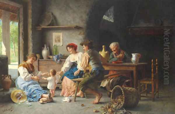 First Steps Oil Painting by Giovanni Battista Torriglia