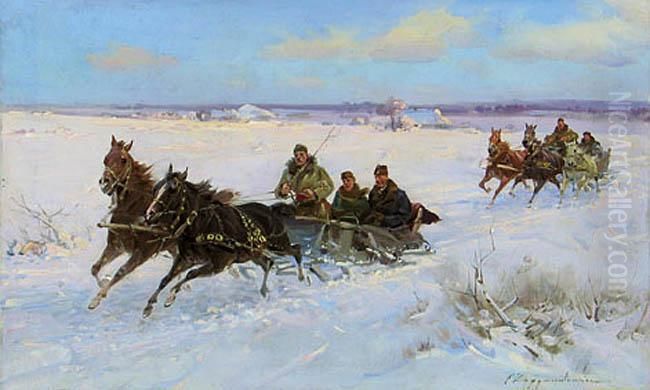 Sanna Oil Painting by Ignacy (Czeslaw Wasilewski) Zygmuntowicz