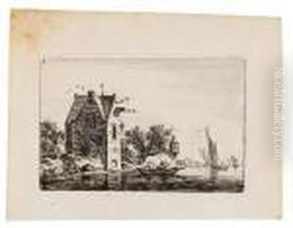 La Garitta In Cima Al Muro Oil Painting by Anthonie Waterloo