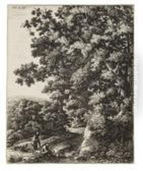 Hund Aus Einem Fluss Trinkend Oil Painting by Anthonie Waterloo