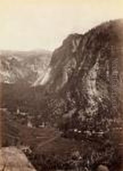 Tutocanula Pass, Yosemite Valley, Oil Painting by Carleton Emmons Watkins