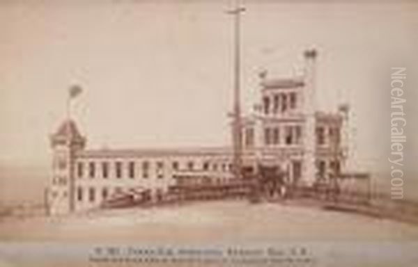Pioneer Park Observatory, Telegraph Hill Oil Painting by Carleton Emmons Watkins