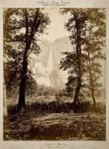 The Yosemite Falls Oil Painting by Carleton Emmons Watkins