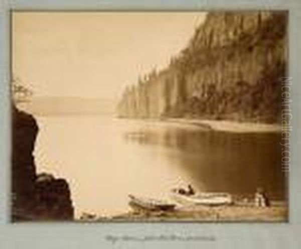 Cape-horn, Columbia River, Annees 1870 Oil Painting by Carleton Emmons Watkins