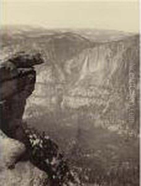 Yosemite Falls From Glacier Point Oil Painting by Carleton Emmons Watkins