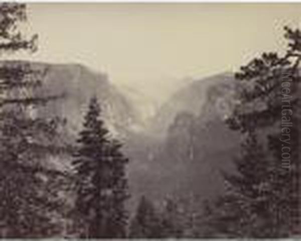 Yosemite Valley, No. 4 Oil Painting by Carleton Emmons Watkins