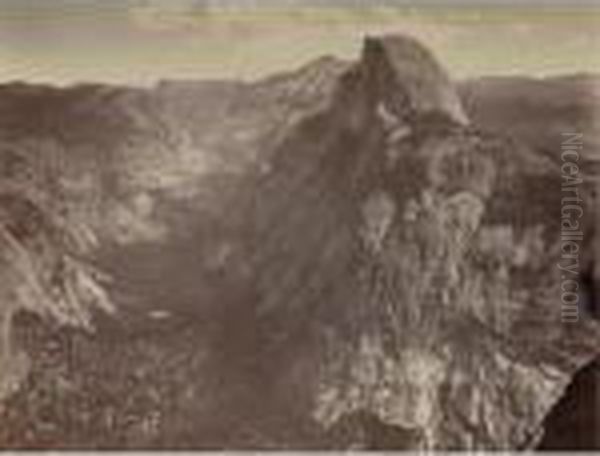 Half Dome From Glacier Point, Yosemite Oil Painting by Carleton Emmons Watkins