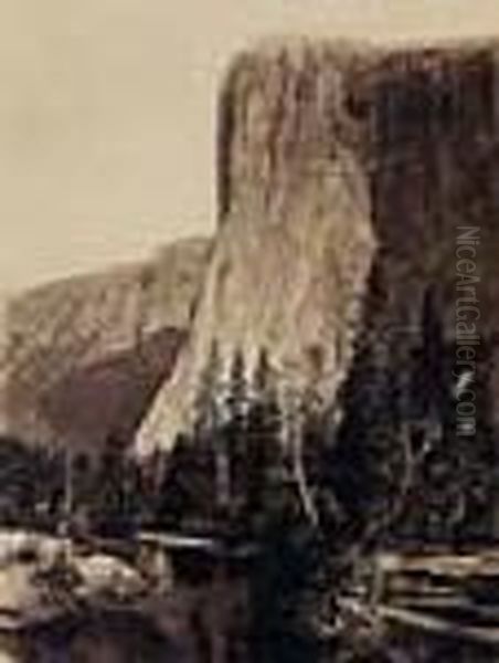 Capitan Oil Painting by Carleton Emmons Watkins