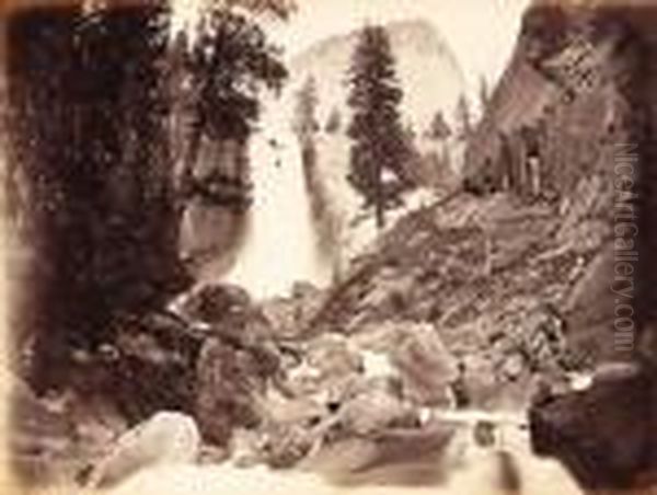 The Vernal Falls Oil Painting by Carleton Emmons Watkins