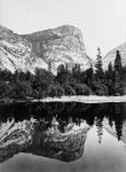 Mirror Lake Oil Painting by Carleton Emmons Watkins